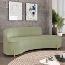 Ver imagem 2 de Sofá 4 Lugares Orgânico 220cm Pé Dourado Morgan Bouclê Pistache D03 - D'Rossi