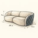 Ver imagem 7 de Sofá Organico Modulado Bipartido Curvo 288cm 3 Lugares Viena Linha Premium Veludo e Courino