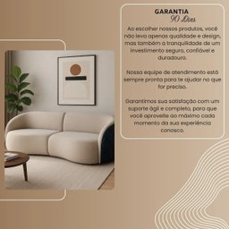 Sofá Organico Modulado Bipartido Curvo 288cm 3 Lugares Viena Linha Premium Veludo e Courino - 6