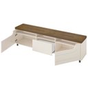 Ver imagem 5 de Rack Tv 75 Pol 200cm com 2 Portas Abel Pinho/off White A09 - Mpozenato