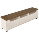 Ver imagem 7 de Rack Tv 75 Pol 200cm com 2 Portas Abel Pinho/off White A09 - Mpozenato