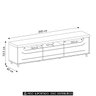 Rack Tv 75 Pol 200cm com 2 Portas Abel Pinho/off White A09 - Mpozenato - 4
