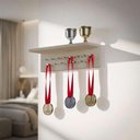 Ver imagem 1 de Porta Medalhas Carvalho 45cm com Suporte para Troféus