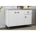 Ver imagem 2 de Balcão Cozinha Torino 3 Ptas s/Tampo 120cm Branco Movelbento