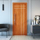 Ver imagem 2 de Porta de Madeira Frisada U.v 210cm X 90cm - R40t:mogno
