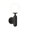 2 Arandela Ball Globo Branco De Vidro Preto Fosco Lavabo Sala Lup30 - 2