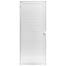 Porta De Alumínio Lambril c/fechadura branco Esquerda 210x80 - 1