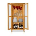 Ver imagem 4 de Cristaleira de Madeira Antiga com 2 Portas de Vidro Bella Lunna