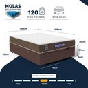 Ver imagem 4 de Cama Box Baú + Colchão Gazin de Molas Ensacadas One Face Air Light Queen 158 cm