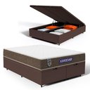 Ver imagem 2 de Cama Box Baú + Colchão Gazin de Molas Ensacadas One Face Air Light Queen 158 cm