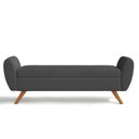 Ver imagem 2 de Recamier Bau Italia 1,60m Suede Grafite - Inova Decor Inova Decorações