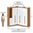 Ver imagem 3 de Guarda- Roupa Modulado Roupeiro de Canto L 7 Portas 6 Gavetas Versatille Yescasa