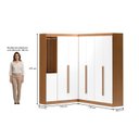 Ver imagem 3 de Guarda- Roupa Modulado Roupeiro de Canto L 7 Portas 6 Gavetas Versatille Yescasa