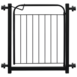 Portão Pet Cães Bebês Largo 69 a 84cm C/ Extensor 10cm Preto - 1
