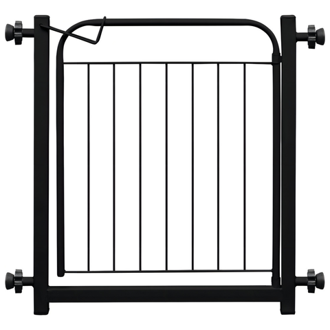 Portão Pet Cães Bebês Largo 69 a 84cm C/ Extensor 10cm Preto