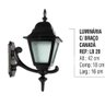 Luminária Canada com Braço Externa/interna em Alumínio 42cm - 3