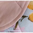 Ver imagem 2 de Kit Cobre Leito Solteiro 2 Pçs em Malha Floral Azul