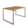 Mesa Industrial Jantar 137x90cm Canela Base Cobre Manchester - 2