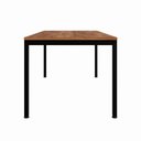 Ver imagem 4 de Mesa Cozinha e Refeitório 180cm x 90cm Industrial Casa Lar Cor:Nogal com Preto