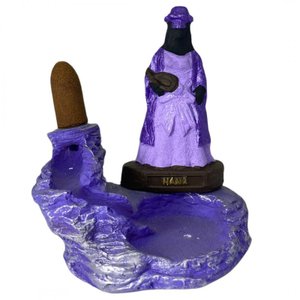 Incensário Cascata Orixás em Resina 12 Cm - Escolha a Cor:orixá Nanã