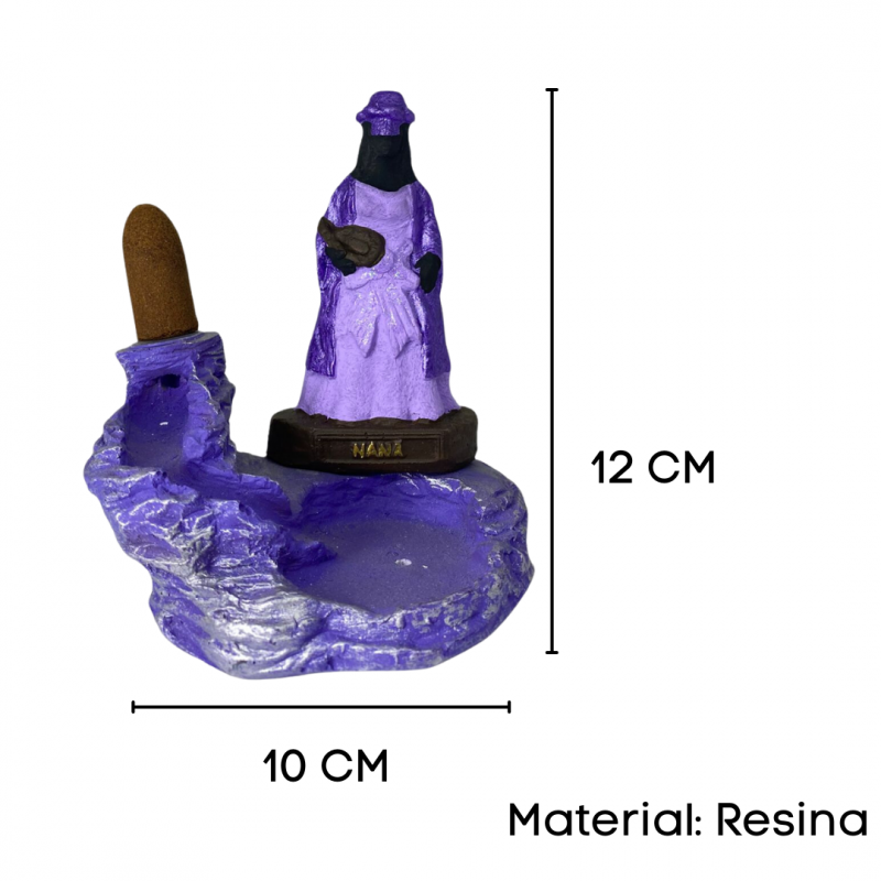 Incensário Cascata Orixás em Resina 12 Cm - Escolha a Cor:orixá Nanã - 2
