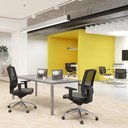 Ver imagem 5 de Cadeira Brizza Tela 3d Backplax Apoio Aluminio - Poliéster Preto