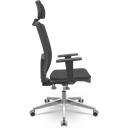 Ver imagem 2 de Cadeira Brizza Tela 3d Backplax Apoio Aluminio - Poliéster Preto