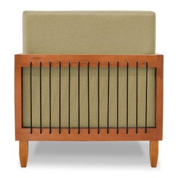 Poltrona Decorativa Varanda Samoa Madeira Maciça com Cordas Náutica Linho Dourado - Desk Design - 16