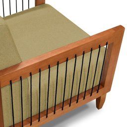 Poltrona Decorativa Varanda Samoa Madeira Maciça com Cordas Náutica Linho Dourado - Desk Design - 6