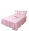 Ver imagem 6 de Kit 4 Pçs Colcha Casal Padrão Sofi Estampa Digital com Babados:Rosa