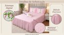 Ver imagem 3 de Kit 4 Pçs Colcha Casal Padrão Sofi Estampa Digital com Babados:Rosa