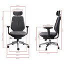 Ver imagem 4 de Cadeira Ergonomica Sublime Pcybrbl Giratoria com Apoio Lombar Airbag Duplo Preto Pcyes