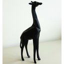 Ver imagem 1 de Escultura de Poliresina Girafa Preta 30 cm