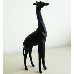 Escultura de Poliresina Girafa Preta 30 cm - 1