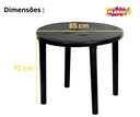 Ver imagem 2 de Mesa Redonda Plástica Piscina Praia Desmontável Preta Plasnew
