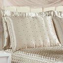 Ver imagem 2 de Kit Cobre Leito Fascínio Queen Cetim c/ Tule de Pérola 10 Peças - Bronze