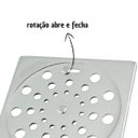 Ver imagem 3 de Ralo Inox Grelha Quadrada Rotativa Abre Fecha 10 Cm | Utilimix | 04 Un