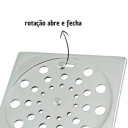 Ralo Inox Grelha Quadrada Rotativa Abre Fecha 10 Cm | Utilimix | 04 Un - 3