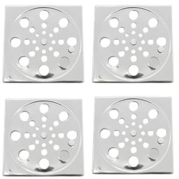Ralo Inox Grelha Quadrada Rotativa Abre Fecha 10 Cm | Utilimix | 04 Un - 1