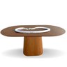 Mesa de Jantar Cone Retangular Arredondada 120x80cm Madeira Freijó - 3
