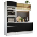 Ver imagem 3 de Armário de Cozinha Compacta 180cm Branco/Preto Diamante Madesa 86
