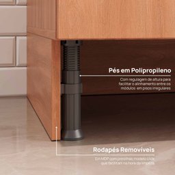 Balcão 1 Porta 3 Gavetões 120cm com Tampo Aroeira CabeCasa MadeiraOriginals - 8