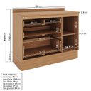 Ver imagem 4 de Balcão Planejado 1 Porta 3 Gavetões 120cm com Tampo Aroeira CabeCasa MadeiraOriginals Marrom/Cedro