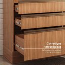 Ver imagem 7 de Balcão Planejado 1 Porta 3 Gavetões 120cm com Tampo Aroeira CabeCasa MadeiraOriginals Marrom/Cedro