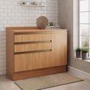 Ver imagem 2 de Balcão 1 Porta 3 Gavetões 120cm com Tampo Aroeira CabeCasa MadeiraOriginals