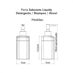 Kit Banheiro Roper Plast Comercial Lixeira 5L+Porta Sabonete - 6 Kit Banheiro Roper Plast Comercial Lixeira 5L+Porta Sabonete - 6