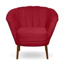 Ver imagem 5 de Kit 02 Poltrona Pétala Flor Decorativa Suede Vermelho