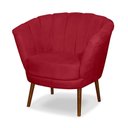 Ver imagem 4 de Kit 02 Poltrona Pétala Flor Decorativa Suede Vermelho