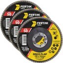 Ver imagem 1 de Disco Flap Cônico 115mm Grão 50 Madeira Aço Desbaste 03 Un