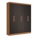 Ver imagem 1 de Guarda Roupas Casal 6 Portas 4 Gavetas Kappesberg Tapajós/preto 218cm
